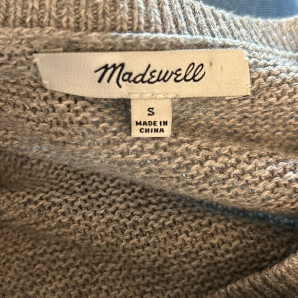 Madewell Sweater Crew Neck Lightweight Women's Size Small Gray - Picture 4 of 5